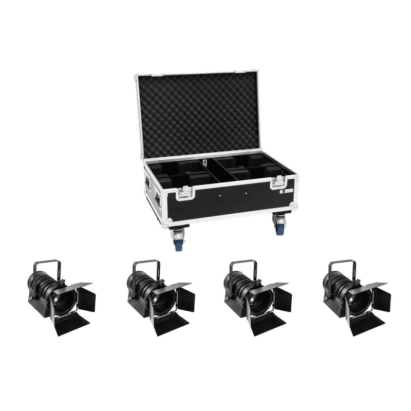 EUROLITE zestaw reflektorów teatralnych 4x LED THA-60PC + skrzynia - 1 EUROLITE zestaw reflektorów teatralnych 4x LED THA-60PC + skrzynia - 1