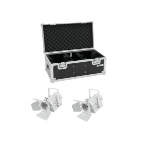EUROLITE zestaw oświetleniowy 2x LED THA-40PC WH reflektor sceniczny + skrzynia - 1