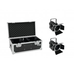 EUROLITE zestaw oświetleniowy 2x LED THA-40PC BK reflektor sceniczny + skrzynia - 1