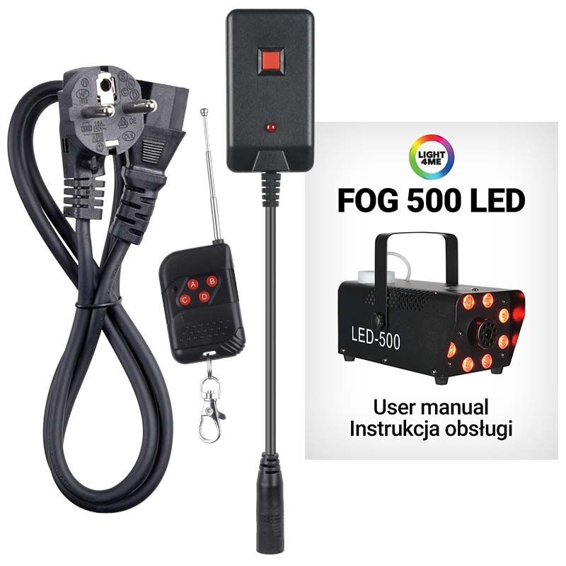LIGHT4ME FOG 500 LED - wytwornica dymu mgły na pilota - 8