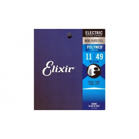 Elixir 12100 PW - struny do gitary elektrycznej 11-49