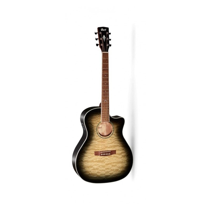 Cort GA QF TBB - gitara elektroakustyczna z pokrowcem