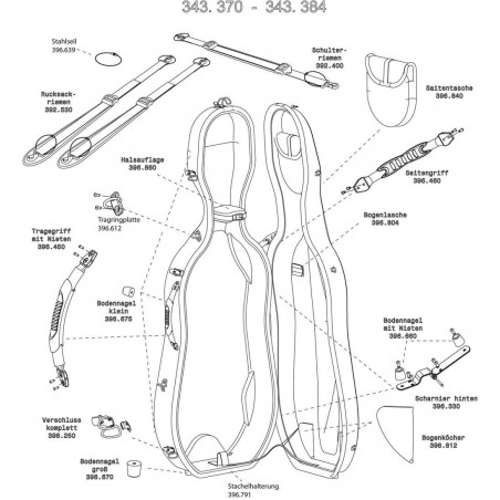 GEWA 396812 Futerał wiolonczelowy Idea Original Carbon 2.9 - 1