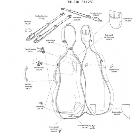 GEWA 396783 Futerał wiolonczelowy Air - 1
