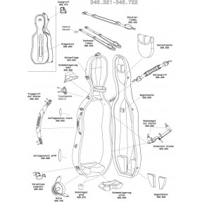 GEWA 396750 Futerał wiolonczelowy Idea Evolution Rolly wysoki połysk - 1