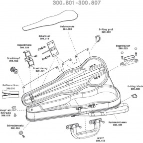 GEWA 396533 Futerał skrzypcowy profilowany%br Liuteria Concerto - 1