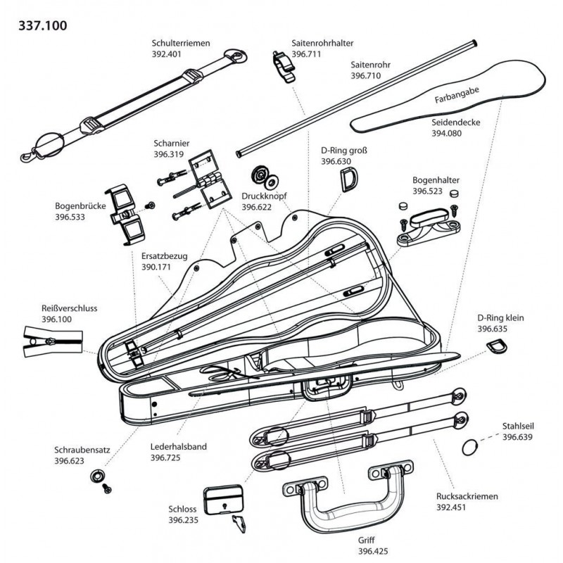 GEWA 396100 Futerał skrzypcowy JAEGER Prestige - 1