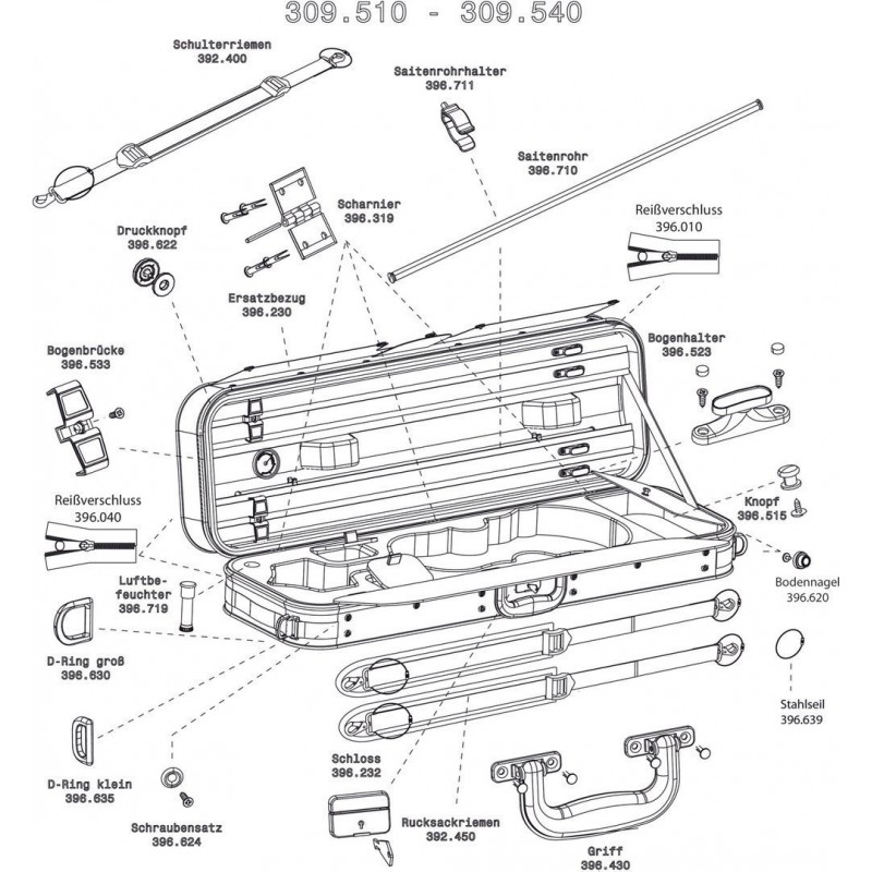 GEWA 396040 Futerał skrzypcowy Liuteria Maestro - 1