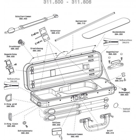 GEWA 394256 Futerał skrzypcowy Strato Super Light Weight - 1