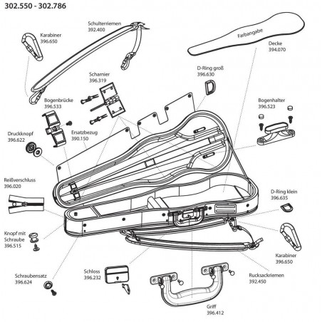 GEWA 392450 Futerał skrzypcowy Strato Super Light Weight - 1