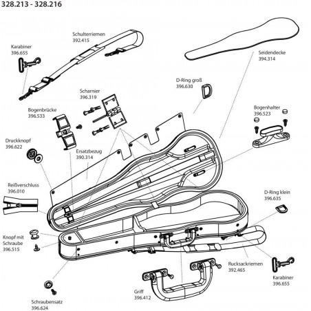 GEWA 390316 Futerał altówkowy profilowany Liuteria Concerto - 1