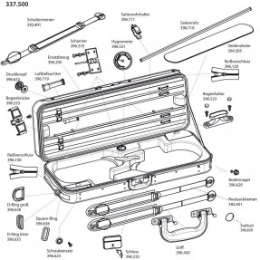 GEWA 390294 Futerał skrzypcowy podwójny JAEGER Prestige - 1