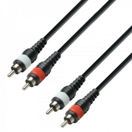 Adam Hall K3TCC0600M - kabel 2 x RCA M na 2 x RCA M, 6m