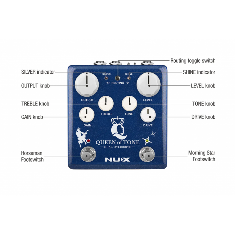 NUX NDO-6 Queen of Tone - efekt gitarowy, podwójny Overdrive - 3