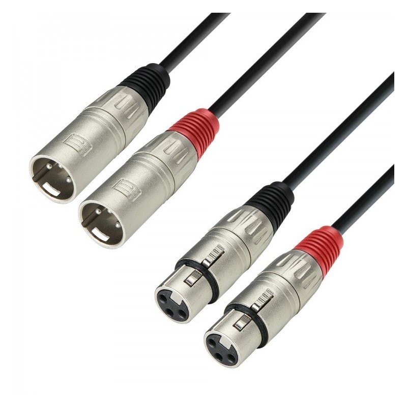 Adam Hall K3TMF0600 - kabel 2 x XLR M - 2 x XLR F, 6 m