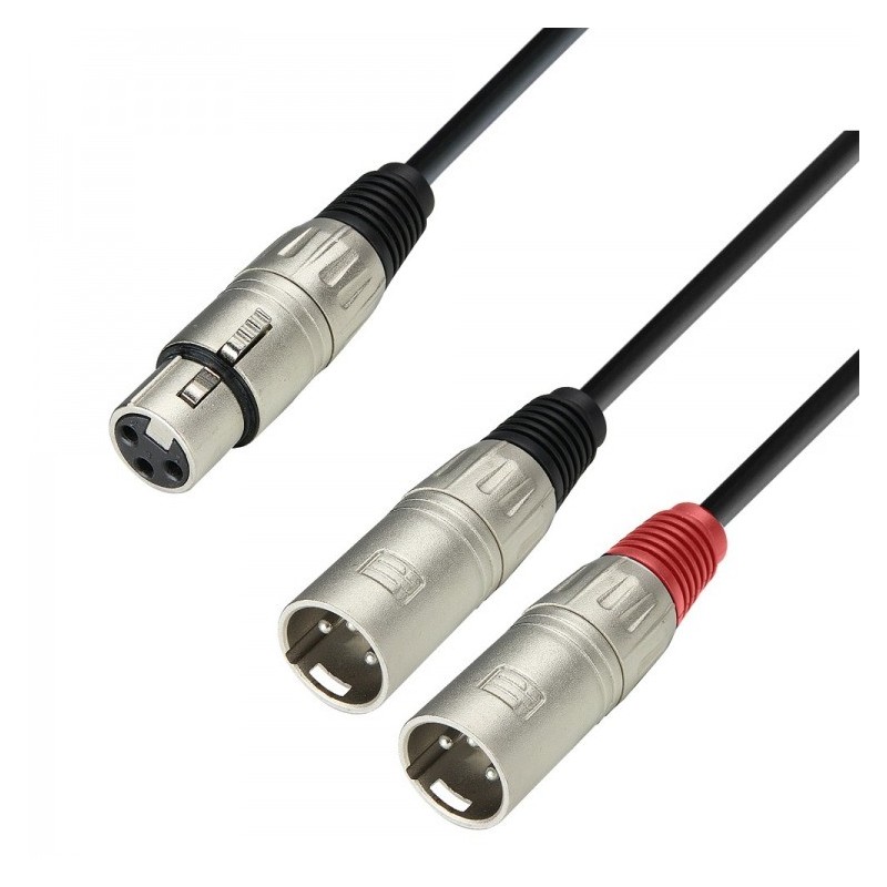 Adam Hall K3YFMM0100 - kabel XLR F - 2 x XLR M, 1m