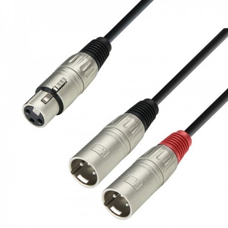Adam Hall K3YFMM0100 - kabel XLR F - 2 x XLR M, 1m