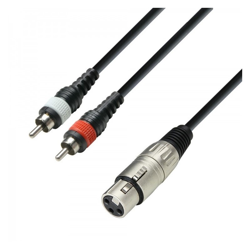 Adam Hall K3YFCC0100 - kabel XLR F - 2 x RCA M, 1m