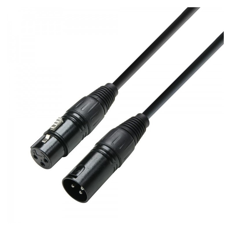 Adam Hall K3DMF0050 - Kabel DMX XLR M – XLR F, 0,5 m