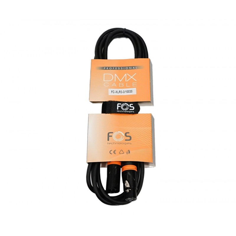 FOS FC-XLR3-3 - kabel DMX 3m - 1 FOS FC-XLR3-3 - kabel DMX 3m - 1