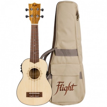 FLIGHT DUS320CEQ SPslsZEB - ukulele sopranowe z pokrowcem