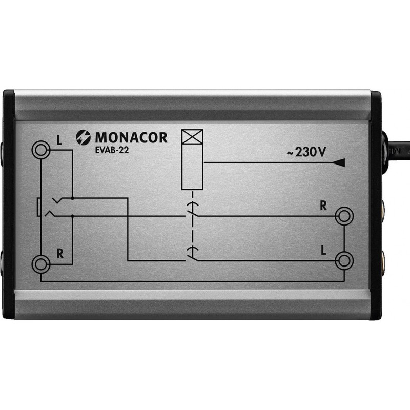 Monacor EVAB-22 - Opóźniacz włączania linii głośnikowej - 1 Monacor EVAB-22 - Opóźniacz włączania linii głośnikowej - 1