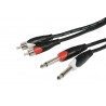 IHOS IC-RCA2JACK - kabel audio, 2 x męski jack 6,3mm do 2 x męski RCA, 3m - 2