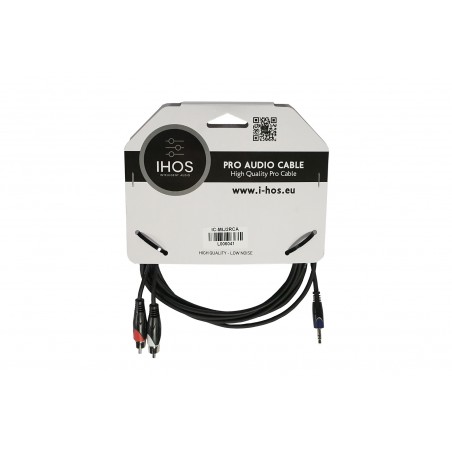 IHOS IC-MIJ2RCA - kabel audio, 3,5mm jack stereo do 2x RCA, 3m - 1