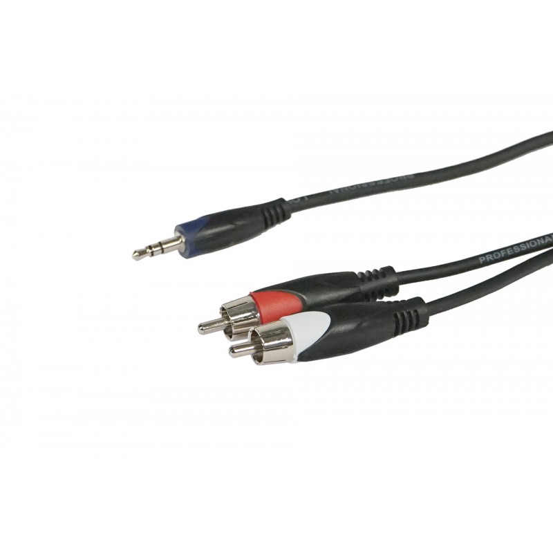 IHOS IC-MIJ2RCA - kabel audio, 3,5mm jack stereo do 2x RCA, 3m - 2