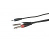 IHOS IC-MIJ2J - kabel audio, gniazdo stereo 3,5mm na 2x gniazdo mono 6,3mm, 3m - 2