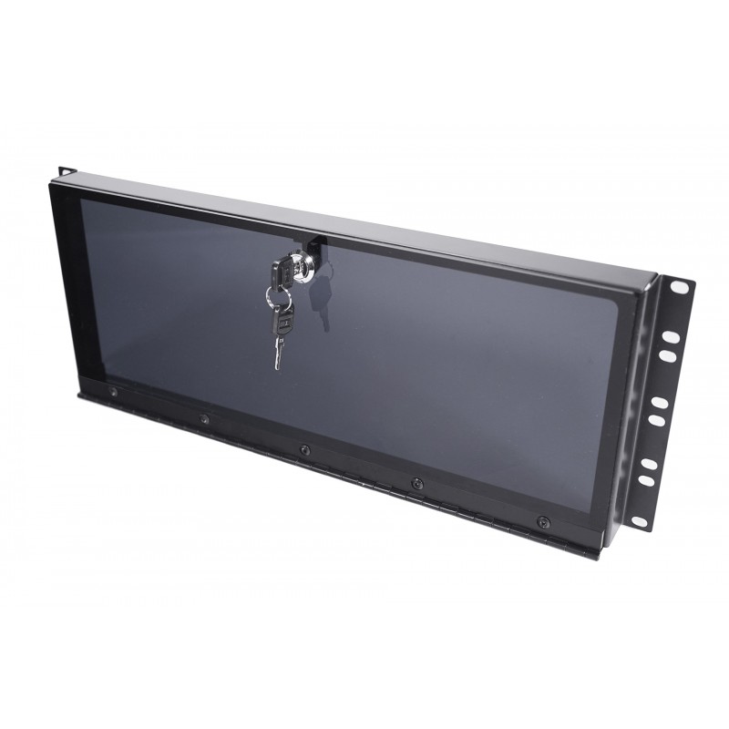 IHOS IRack Plexi 4U - panel rack 4U z zamkiem na klucz - 1 IHOS IRack Plexi 4U - panel rack 4U z zamkiem na klucz - 1