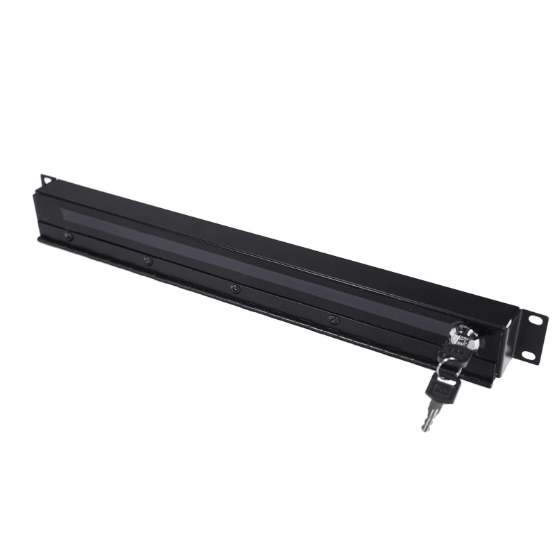 IHOS IRack Plexi 1U - panel rack 1U z zamkiem na klucz - 1 IHOS IRack Plexi 1U - panel rack 1U z zamkiem na klucz - 1