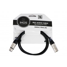 IHOS IC-XLRS-1 - kabel mikrofonowy, XLR męski na XLR żeński, 1m - 1