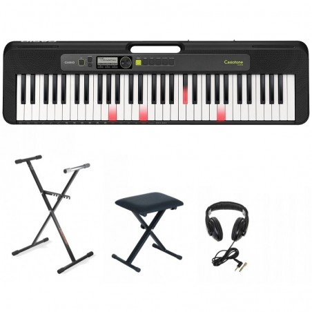 Keyboard Casio LK-S250 + statyw + ława + słuchawki - 1