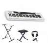 Keyboard Casio CT-S200WE + statyw + ława + słuchawki - 1 Keyboard Casio CT-S200WE + statyw + ława + słuchawki - 1