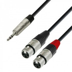 Adam Hall K4YWFF0300 - Kabel audio REAN mJack - 2 XLR F 3m