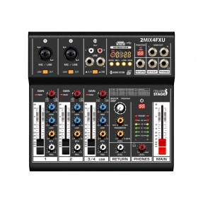 Italian Stage IS 2MIX4FXU - Mikser audio 4-kanałowy z DSP MultiFX - 1