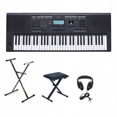 Keyboard Medeli MK 401 + statyw + ława + słuchawki - 1