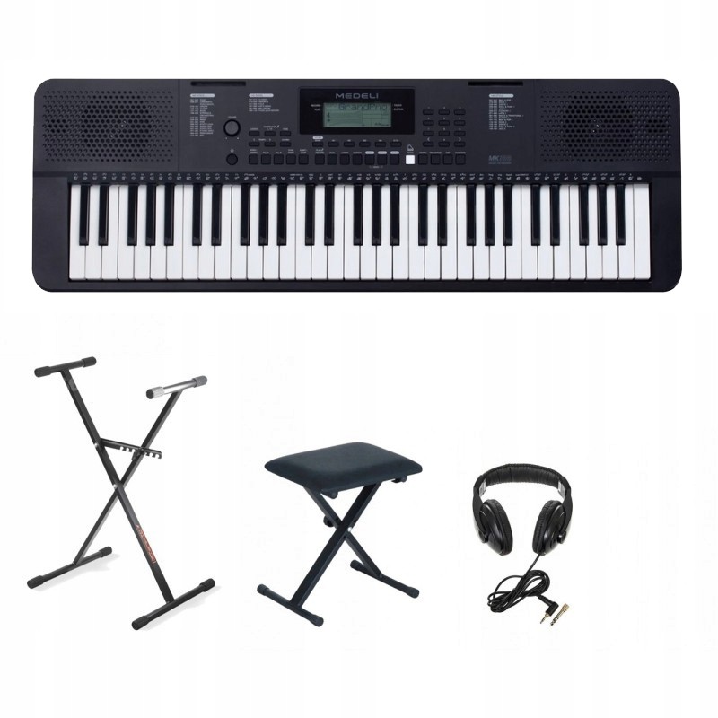 Keyboard Medeli MK 100 + statyw + ława + słuchawki - 1