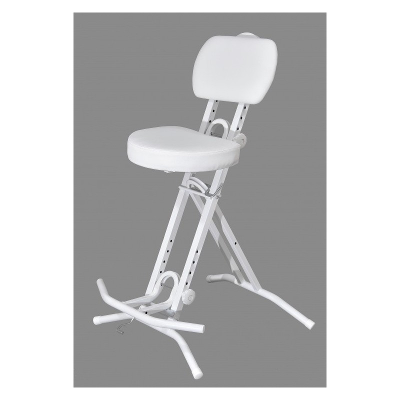LIBEDOR TGB - Krzesło dla gitarzysty, białe