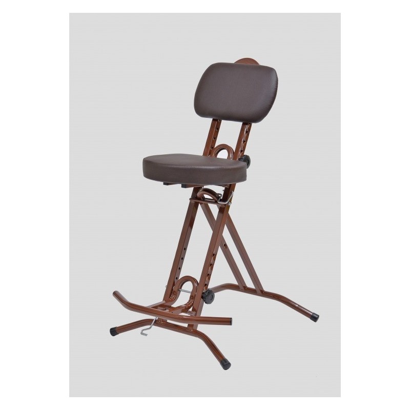 LIBEDOR TGBR - Krzesło dla gitarzysty, brązowe