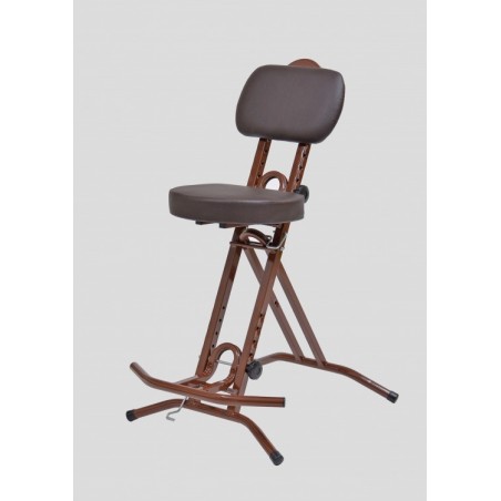 LIBEDOR TGBR - Krzesło dla gitarzysty, brązowe