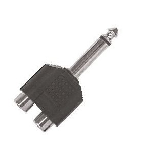 Proel Stage AT240 - Adapter 2x żeńskie RCA - męski Jack mono 6,3 mm - 1