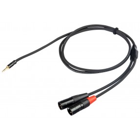 Proel Stage CHLP320LU15 - Kabel audio "Y" Jack stereo 3,5 mm - 2x XLR męski 1,5 m - 1