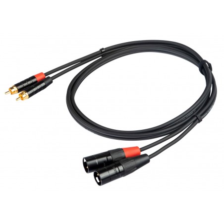Proel Stage CHLP330LU15 - Kabel audio 2x RCA - 2x XLR męski 15 m - 1