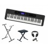 Keyboard Casio CT-S400 BK + statyw + ława + słuchawki - 1