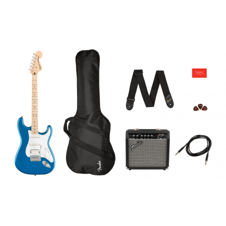 Squier Affinity Stratocaster HSS Pack MF LPB Gig Bag 15G - zestaw gitarowy - 1