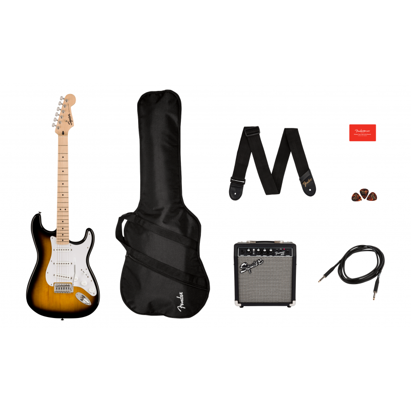 Squier Sonic Stratocaster Pack MF 2-Color Sunburst Gig Bag 10G - zestaw gitarowy - 1
