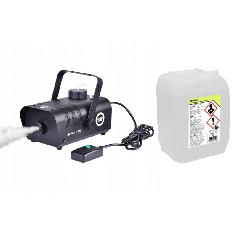 Wytwornica Dymu Light4Me Black 900 + płyn 5L - 1 Wytwornica Dymu Light4Me Black 900 + płyn 5L - 1