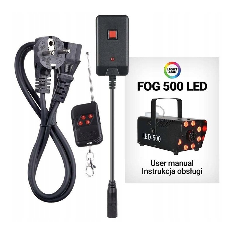 Wytwornica Dymu Light4Me Fog 500  LED + płyn 5L - 5
